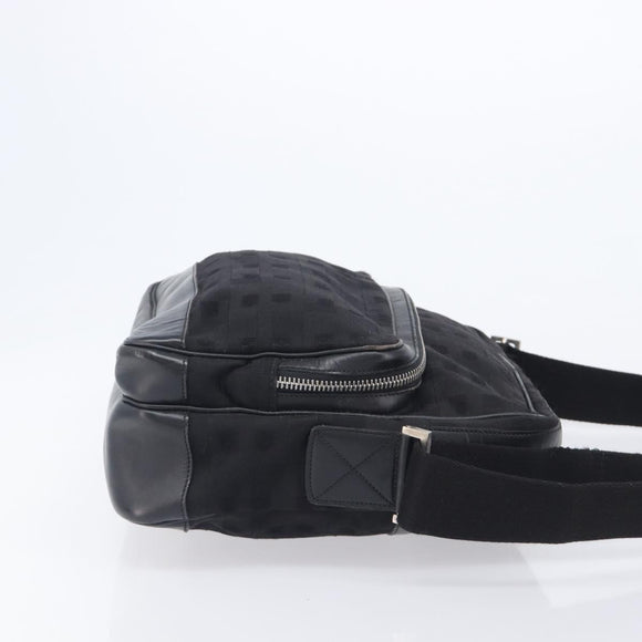 Bally Shoulder Bag Hand Bag Canvas PVC 2 Set Black Brown Auth mr3066