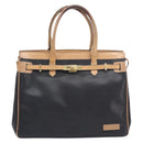 Bally Shoulder Bag Hand Bag Canvas PVC 2 Set Black Brown Auth mr3066-2