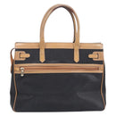 Bally Shoulder Bag Hand Bag Canvas PVC 2 Set Black Brown Auth mr3066-3
