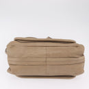 Chloe Paraty Hand Bag Leather Beige Gold Tone Auth mr3069-13