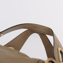 Chloe Paraty Hand Bag Leather Beige Gold Tone Auth mr3069-8