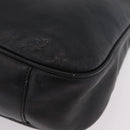 GUCCI Bamboo Hand Bag Leather Black Gold Tone 001 123 1577 Auth mr3072A-15
