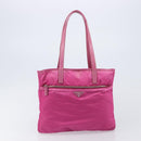 PRADA Tote Bag Nylon 2 Set Pink Black Auth mr3075-10