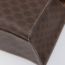 CELINE Macadam Hand Bag PVC Brown Gold Tone Auth mr3076A-15