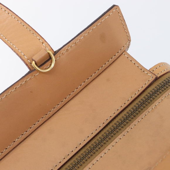 CELINE Macadam Hand Bag PVC Brown Gold Tone Auth mr3076A