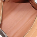 CELINE Macadam Hand Bag PVC Brown Gold Tone Auth mr3076A-11