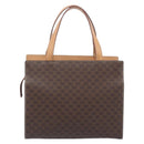 CELINE Macadam Hand Bag PVC Brown Gold Tone Auth mr3076A-2