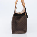 CELINE Macadam Hand Bag PVC Brown Gold Tone Auth mr3076A-3