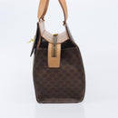 CELINE Macadam Hand Bag PVC Brown Gold Tone Auth mr3076A-4