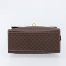 CELINE Macadam Hand Bag PVC Brown Gold Tone Auth mr3076A-5