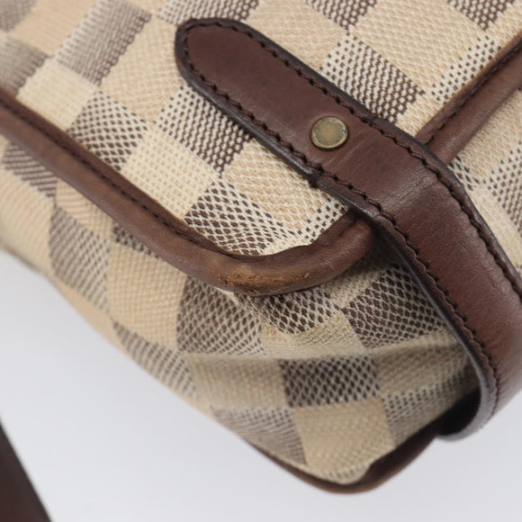 LOUIS VUITTON Damiern Trotteur Shoulder Bag White N48184 LV Auth mr3077