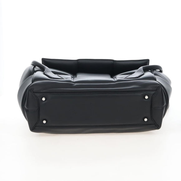Bottega Veneta MAXI INTRECCIATO Tote Bag Leather Black Auth mr3078M