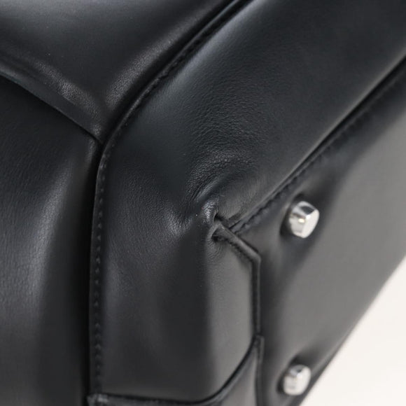 Bottega Veneta MAXI INTRECCIATO Tote Bag Leather Black Auth mr3078M