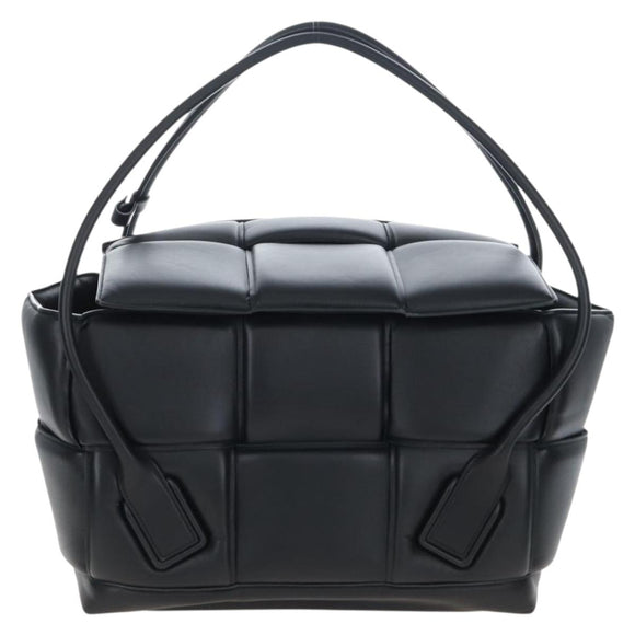 Bottega Veneta MAXI INTRECCIATO Tote Bag Leather Black Auth mr3078M