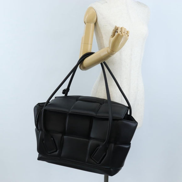Bottega Veneta MAXI INTRECCIATO Tote Bag Leather Black Auth mr3078M