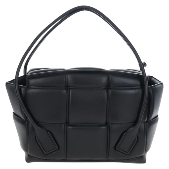 Bottega Veneta MAXI INTRECCIATO Tote Bag Leather Black Auth mr3078M