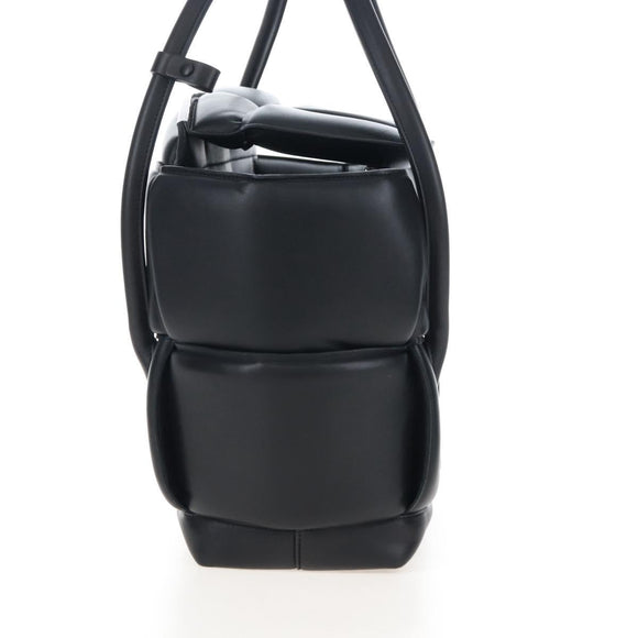 Bottega Veneta MAXI INTRECCIATO Tote Bag Leather Black Auth mr3078M