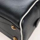 GUCCI Adidas Hand Bag Leather Black Gold Tone 702397 Auth mr3079V-17