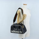 GUCCI Adidas Hand Bag Leather Black Gold Tone 702397 Auth mr3079V-29