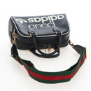 GUCCI Adidas Hand Bag Leather Black Gold Tone 702397 Auth mr3079V-9