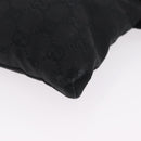 GUCCI GG Canvas Waist Bag Black Silver 28566 Auth mr3080A-16