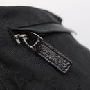 GUCCI GG Canvas Waist Bag Black Silver 28566 Auth mr3080A-10