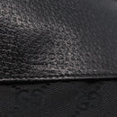 GUCCI GG Canvas Waist Bag Black Silver 28566 Auth mr3080A-19