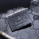 GUCCI GG Canvas Waist Bag Black Silver 28566 Auth mr3080A-21