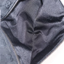 GUCCI GG Canvas Waist Bag Black Silver 28566 Auth mr3080A-11