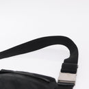 GUCCI GG Canvas Waist Bag Black Silver 28566 Auth mr3080A-14