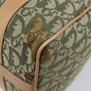Christian Dior Trotter Canvas Hand Bag Khaki Gold Tone Auth mr3081-12