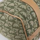 Christian Dior Trotter Canvas Hand Bag Khaki Gold Tone Auth mr3081-13