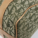 Christian Dior Trotter Canvas Hand Bag Khaki Gold Tone Auth mr3081-14