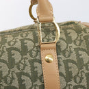 Christian Dior Trotter Canvas Hand Bag Khaki Gold Tone Auth mr3081-16
