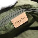 Christian Dior Trotter Canvas Hand Bag Khaki Gold Tone Auth mr3081-20