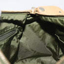 Christian Dior Trotter Canvas Hand Bag Khaki Gold Tone Auth mr3081-22