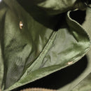 Christian Dior Trotter Canvas Hand Bag Khaki Gold Tone Auth mr3081-26