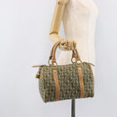 Christian Dior Trotter Canvas Hand Bag Khaki Gold Tone Auth mr3081-28