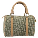 Christian Dior Trotter Canvas Hand Bag Khaki Gold Tone Auth mr3081-3