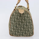 Christian Dior Trotter Canvas Hand Bag Khaki Gold Tone Auth mr3081-4