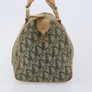 Christian Dior Trotter Canvas Hand Bag Khaki Gold Tone Auth mr3081-5