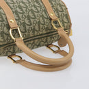 Christian Dior Trotter Canvas Hand Bag Khaki Gold Tone Auth mr3081-8