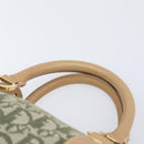Christian Dior Trotter Canvas Hand Bag Khaki Gold Tone Auth mr3081-9