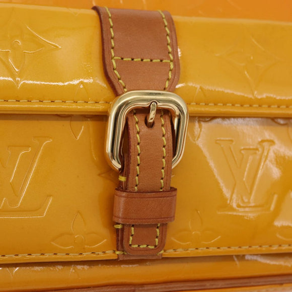 LOUIS VUITTON Monogram Vernis Christy MM Shoulder Bag Jaune M91108 Auth mr3084A