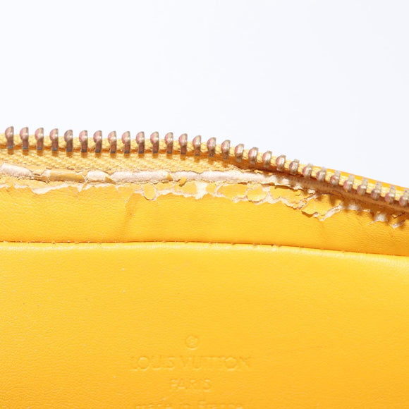 LOUIS VUITTON Monogram Vernis Christy MM Shoulder Bag Jaune M91108 Auth mr3084A