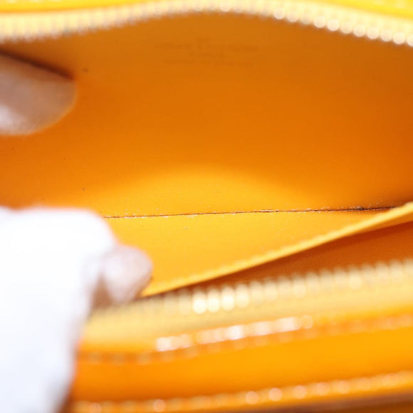 LOUIS VUITTON Monogram Vernis Christy MM Shoulder Bag Jaune M91108 Auth mr3084A