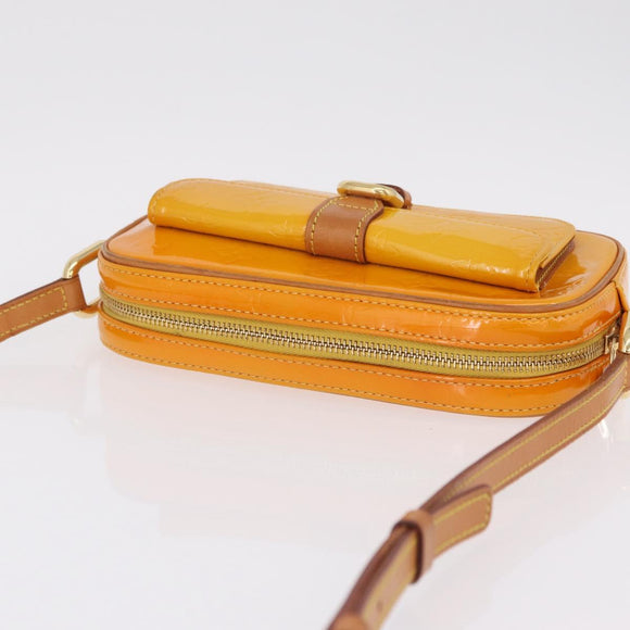 LOUIS VUITTON Monogram Vernis Christy MM Shoulder Bag Jaune M91108 Auth mr3084A