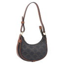 CELINE Accessory Pouch PVC Leather Brown Gold Tone Auth mr3085V-1