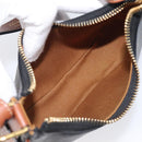 CELINE Accessory Pouch PVC Leather Brown Gold Tone Auth mr3085V-17