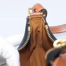 CELINE Accessory Pouch PVC Leather Brown Gold Tone Auth mr3085V-19